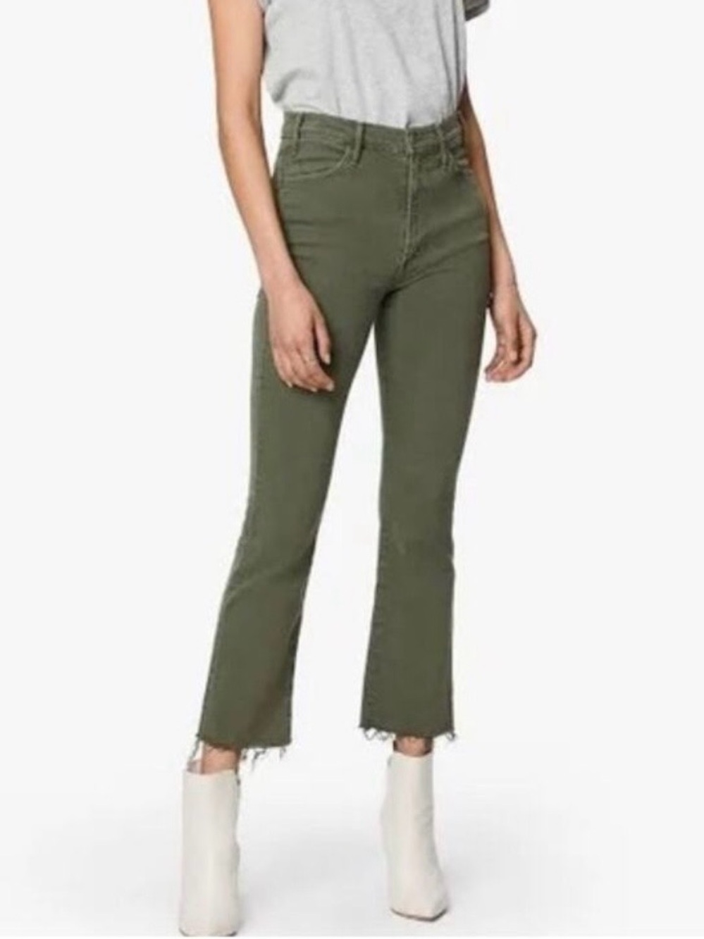 MOTHER High Rise Jeans in Forest Green